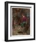 Cinderella by the Fireside-Warwick Goble-Framed Art Print