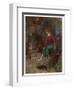 Cinderella by the Fireside-Warwick Goble-Framed Art Print