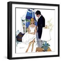 Cinderella Dress  - Saturday Evening Post "Leading Ladies", September 17, 1960 pg.22-Lynn Buckham-Framed Giclee Print