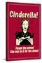 Cinderella Forget The Prince In It For The Shoes Funny Retro Poster-Retrospoofs-Stretched Canvas