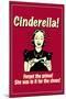 Cinderella Forget The Prince In It For The Shoes Funny Retro Poster-Retrospoofs-Mounted Poster