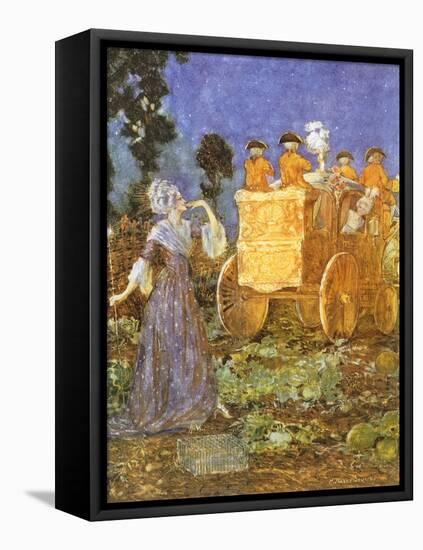 Cinderella, Gold Coach, 1915-Millicent Sowerby-Framed Stretched Canvas