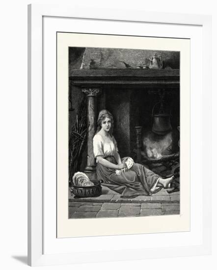 Cinderella in the Corner. after Bertrand. Cinderella-null-Framed Giclee Print