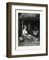 Cinderella in the Corner. after Bertrand. Cinderella-null-Framed Giclee Print