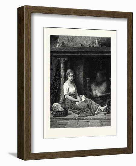 Cinderella in the Corner. after Bertrand. Cinderella-null-Framed Giclee Print