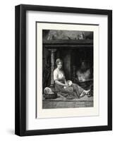 Cinderella in the Corner. after Bertrand. Cinderella-null-Framed Giclee Print