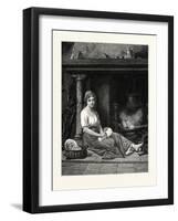 Cinderella in the Corner. after Bertrand. Cinderella-null-Framed Giclee Print