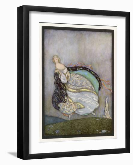 Cinderella Runs Away from the Ball and the Prince-Jennie Harbour-Framed Art Print