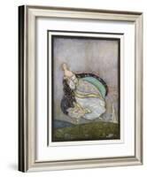 Cinderella Runs Away from the Ball and the Prince-Jennie Harbour-Framed Art Print