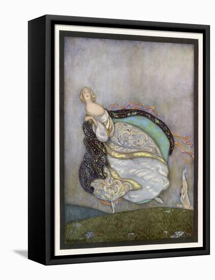 Cinderella Runs Away from the Ball and the Prince-Jennie Harbour-Framed Stretched Canvas