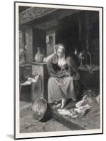 Cinderella Sits Forlornly Next to a Lamp and Cauldron-Harry Payne-Mounted Art Print