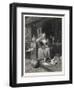 Cinderella Sits Forlornly Next to a Lamp and Cauldron-Harry Payne-Framed Art Print