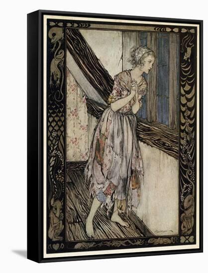 Cinderella-Arthur Rackham-Framed Stretched Canvas