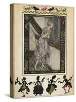 Cinderella-Arthur Rackham-Stretched Canvas