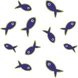 Lime With Purple Fish Repeat-Cindy Wider-Giclee Print