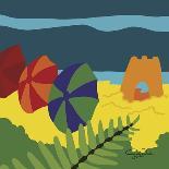 Fred With Beach Umbrella-Cindy Wider-Giclee Print