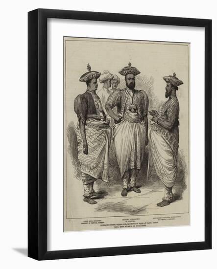 Cinghalese Chiefs Waiting for the Prince of Wales at Kandy, Ceylon-null-Framed Giclee Print