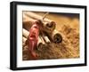 Cinnamon Sticks and Dried Chilli on Ground Cinnamon-Eising Studio - Food Photo and Video-Framed Photographic Print