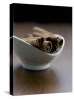 Cinnamon Sticks in Small Bowl-Henrik Freek-Stretched Canvas