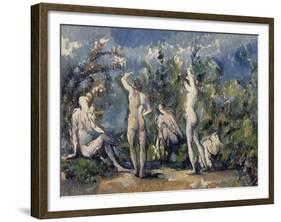 Cinq baigneurs-Paul Cézanne-Framed Giclee Print