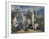 Cinq baigneurs-Paul Cézanne-Framed Giclee Print