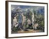 Cinq baigneurs-Paul Cézanne-Framed Giclee Print