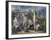 Cinq baigneurs-Paul Cézanne-Framed Giclee Print