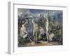 Cinq baigneurs-Paul Cézanne-Framed Giclee Print