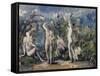 Cinq baigneurs-Paul Cézanne-Framed Stretched Canvas