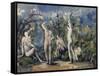 Cinq baigneurs-Paul Cézanne-Framed Stretched Canvas