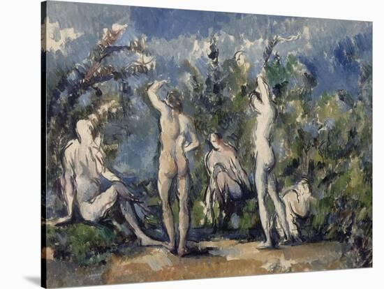 Cinq baigneurs-Paul Cézanne-Stretched Canvas