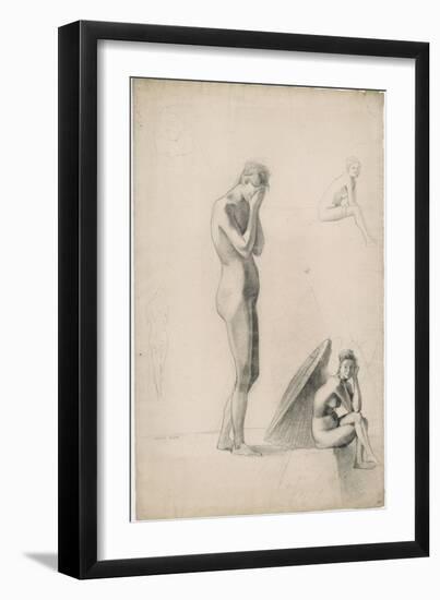 Cinq études de femmes nues-Odilon Redon-Framed Giclee Print