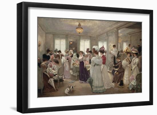 Cinq Heures Chez Le Couturier Paquin-Henri Gervex-Framed Giclee Print