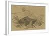 Cinq lions ou lionnes dans les rochers-Rosa Bonheur-Framed Giclee Print