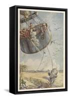 Cinq Semaines dans Un Ballon, Towed by an Elephant-null-Framed Stretched Canvas