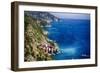 Cinque Terre Coast Scenic, Vernazza, Italy-George Oze-Framed Photographic Print