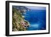 Cinque Terre Coast Scenic, Vernazza, Italy-George Oze-Framed Photographic Print