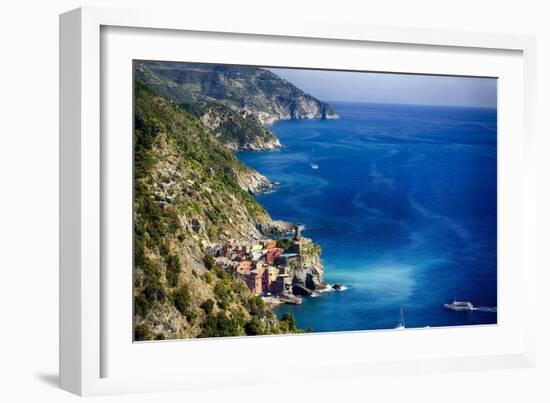 Cinque Terre Coast Scenic, Vernazza, Italy-George Oze-Framed Photographic Print