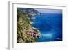 Cinque Terre Coast Scenic, Vernazza, Italy-George Oze-Framed Photographic Print