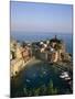 Cinque Terre, Coastal View and Village, Vernazza, Liguria, Italy-Steve Vidler-Mounted Photographic Print