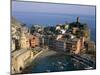 Cinque Terre / Coastal View and Village, Vernazza, Liguria, Italy-Steve Vidler-Mounted Photographic Print