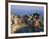 Cinque Terre / Coastal View and Village, Vernazza, Liguria, Italy-Steve Vidler-Framed Photographic Print