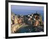 Cinque Terre / Coastal View and Village, Vernazza, Liguria, Italy-Steve Vidler-Framed Photographic Print