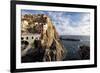 Cinque Terre Town On The Cliff, Mnarola, Italy-George Oze-Framed Photographic Print