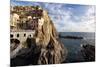 Cinque Terre Town On The Cliff, Mnarola, Italy-George Oze-Mounted Photographic Print