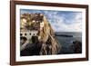 Cinque Terre Town On The Cliff, Mnarola, Italy-George Oze-Framed Photographic Print