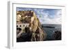 Cinque Terre Town On The Cliff, Mnarola, Italy-George Oze-Framed Photographic Print