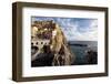 Cinque Terre Town On The Cliff, Mnarola, Italy-George Oze-Framed Photographic Print