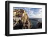 Cinque Terre Town On The Cliff, Mnarola, Italy-George Oze-Framed Photographic Print