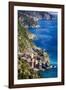 Cinque Terre Towns on the Cliffs, Italy-George Oze-Framed Photographic Print